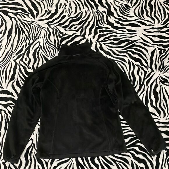 The North Face Women's Black plush fuzzy full zip collar sweater Jacket size S - Picture 4 of 9